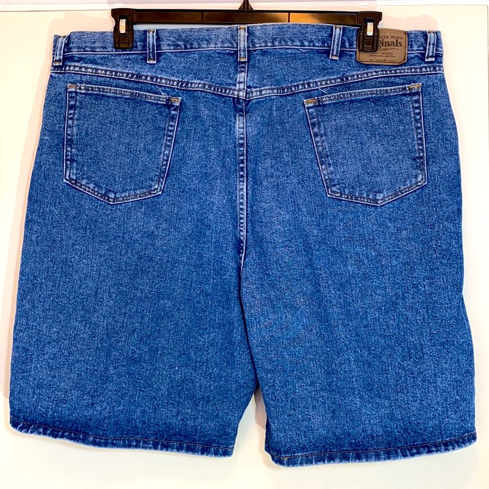 Wrangler Vintage Big Man Hero Original Cotton Denim Blue Jean Shorts 46 waist - Picture 5 of 8